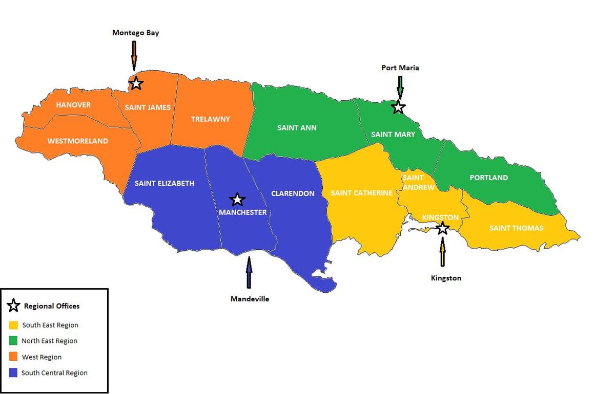 Газрын зураг, эдийн засгийн jamaica