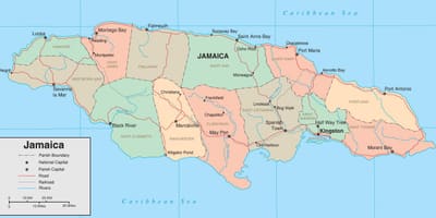 Газрын зураг нь улс төрийн jamaica